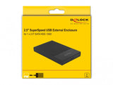 DeLOCK 42011 drevkabinet HDD/SSD kabinet Sort 2.5"