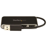 StarTech.com ST4200MINI2 interface hub USB 2.0 480 Mbit/s Sort, Sølv