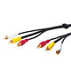 Goobay AVK 201-1500 15.0m composite videokabel 15 m 3 x RCA Sort