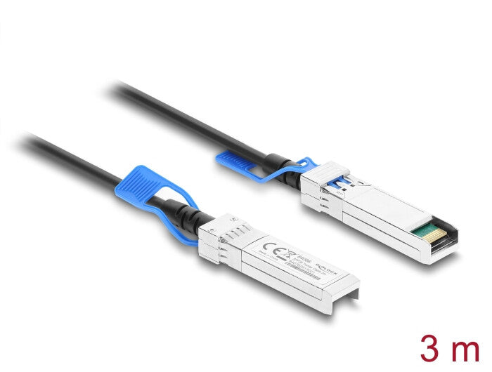 DeLOCK 84086 InfiniBand og fiberoptisk kabel 3 m SFP28 Twinax Sort