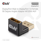 CLUB3D CAC-1008 kabel kønsskifter DisplayPort Sort