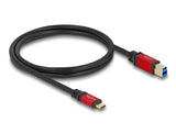 DeLOCK 80612 USB-kabel USB 3.2 Gen 1 (3.1 Gen 1) 1 m USB C USB B 5 Gbit/sek. Sort, Rød