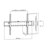 Gembird WM-70T-02 tv-beslag 177,8 cm (70") Sort