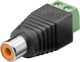 Goobay 76741 kabel kønsskifter RCA 2-pin Sort