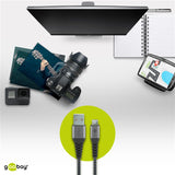 Goobay 49282 USB-kabel USB 2.0 1 m Micro-USB B USB A 0,48 Gbit/sek. 12 W Sort, Grå