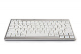 BakkerElkhuizen UltraBoard 950 Wireless tastatur Kontor Bluetooth QWERTY US engelsk Lys grå, Hvid