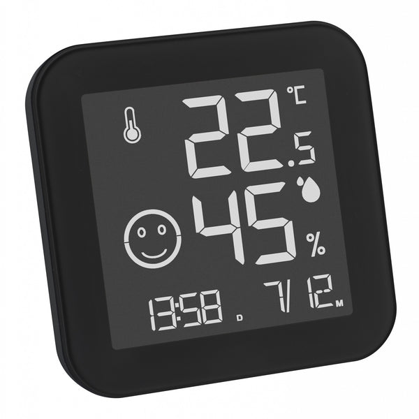 TFA-Dostmann 30.5054.01 termometer til miljøet Elektronisk miljøtermometer Indendørs Sort, Hvid