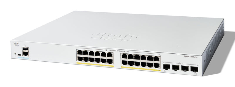 Cisco C1200-24FP-4G netværksswitch Administreret L2/L3 Gigabit Ethernet (10/100/1000) Hvid