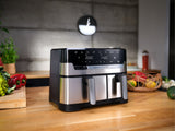 Tefal Dual Easy Fry & Grill EY905D Dobbelt 8,3 L Enkeltstående 2700 W Varmluftsteger Rustfrit stål