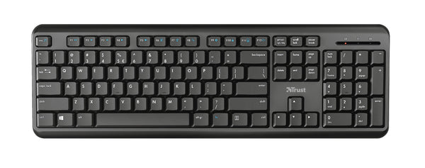 Trust TK-350 tastatur Kontor RF trådløst QWERTZ Tysk Sort