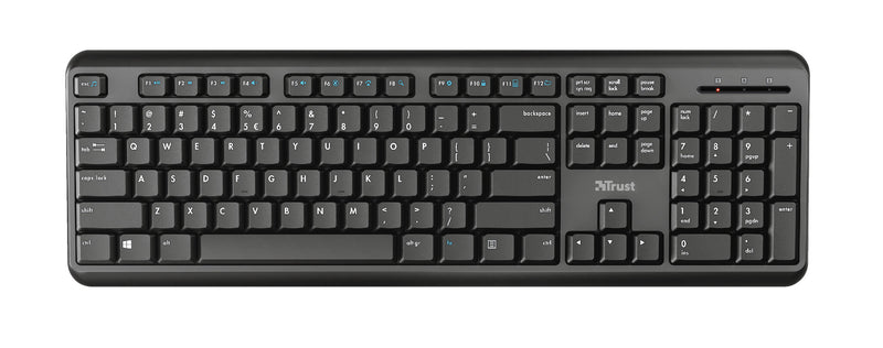 Trust TK-350 tastatur Kontor RF trådløst QWERTZ Tysk Sort