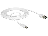 DeLOCK 84808 USB-kabel USB 2.0 2 m USB A Micro-USB B 0,48 Gbit/sek. Hvid