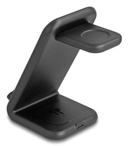 DeLOCK 66941 oplader til mobil enhed Hovedtelefoner, Smartphone, SmartWatch Sort USB Trådløs opladning Hurtig opladning Indendørs