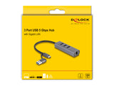 DeLOCK 64282 dockingstation Ledningsført USB 3.2 Gen 1 (3.1 Gen 1) Type-C Grå