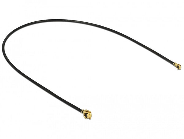DeLOCK 89648 koaxial kabel 1.13 0,2 m MHF (I-PEX) MHF IV/ HSC MXHP32 Sort, Guld