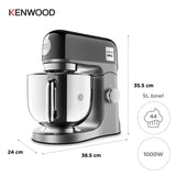 Kenwood kMix Special Edition foodprocessor 1000 W 5 L Sort, Krom