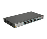FiberHome S4820-28T-X-AC netværksswitch Administreret L2/L3 Gigabit Ethernet (10/100/1000) 1U Sort, Grå
