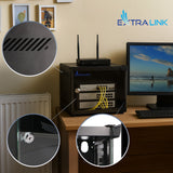 Extralink LITE 4U 10 280X310 WALL-MOUNTED RACKMOUNT CABINET BLACK Fritstående/væg-/gulvmonteret stativ Sort
