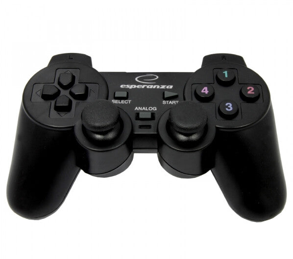 Esperanza EG102 spil-controller Sort USB 2.0 Gamepad Analog/digital PC, Playstation 3