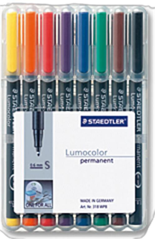 Staedtler 313 WP8 speedmarker Sort, Blå, Brun, Grøn, Orange, Rød, Violet, Gul 1 stk