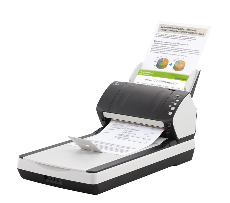 Ricoh fi-7240 Flatbed & ADF scanner 600 x 600 dpi A4 Sort, Hvid