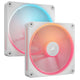 Corsair iCUE LINK LX140-R RGB Computerkabinet Ventilator 14 cm Hvid 2 stk
