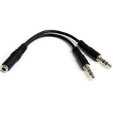 StarTech.com MUYHSFMM lydkabel 0,13 m 3.5mm 2 x 3.5mm Sort