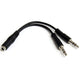 StarTech.com MUYHSFMM lydkabel 0,13 m 3.5mm 2 x 3.5mm Sort
