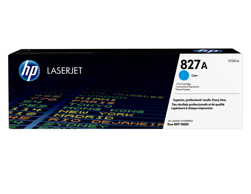 HP Original 827A LaserJet-tonerpatron, cyan