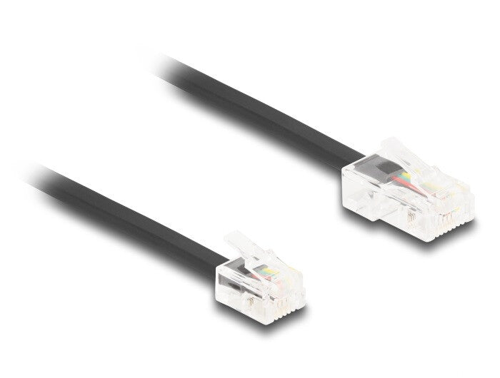DeLOCK 88038 telefonkabel 5 m Sort