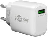 Goobay 61672 oplader til mobil enhed Universel Hvid Vekselstrøm Hurtig opladning Indendørs