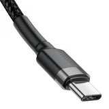 Baseus Cafule USB-kabel 1 m USB C 0,48 Gbit/sek. 60 W Sort, Grå