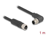 DeLOCK 80528 sensor- & aktuatorkabel 1 m RST M12 Sort