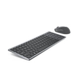 DELL KM7120W tastatur Mus inkluderet Kontor RF trådløs + Bluetooth QWERTZ Tysk Grå, Titanium