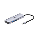 UNITEK uHUB Q4 USB 3.2 Gen 1 (3.1 Gen 1) Type-C 10000 Mbit/s Grå