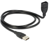 DeLOCK 1m USB 2.0 USB-kabel USB A 0,48 Gbit/sek. Sort