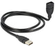 DeLOCK 1m USB 2.0 USB-kabel USB A 0,48 Gbit/sek. Sort
