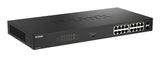 D-Link DGS-1018P Ikke administreret Gigabit Ethernet (10/100/1000) Strøm over Ethernet (PoE) Sort