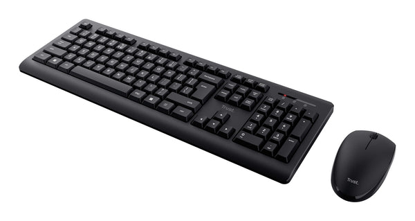 Trust Primo tastatur Mus inkluderet Kontor RF trådløst QWERTZ Tysk Sort