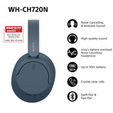 Sony WH-CH720N Headset Kabel & trådløs Opkald/musik USB Type-C Bluetooth Blå