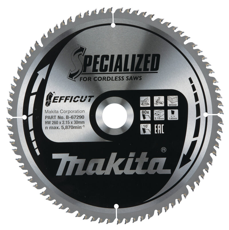 Makita B-67290 rundsavklinge 26 cm 1 stk
