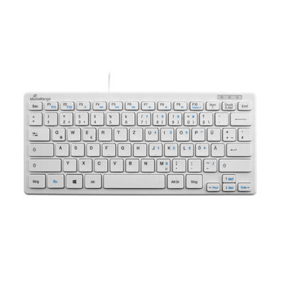 MediaRange MROS113 tastatur Kontor USB QWERTZ Tysk Hvid