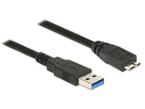 DeLOCK 85071 USB-kabel USB 3.2 Gen 1 (3.1 Gen 1) 0,5 m USB A Micro-USB B 5 Gbit/sek. Sort