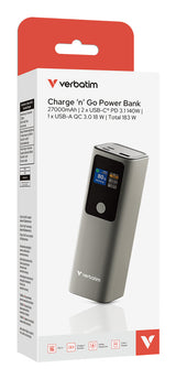 Verbatim 32269 powerbank Lithium-Ion (Li-Ion) 27000 mAh Grå