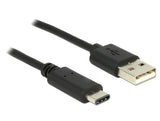 DeLOCK 83600 USB-kabel USB 2.0 1 m USB C USB A 0,48 Gbit/sek. Sort