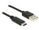 DeLOCK 83600 USB-kabel USB 2.0 1 m USB C USB A 0,48 Gbit/sek. Sort