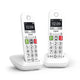 Gigaset E290 Duo Analog/DECT-telefon Nummervisning Hvid