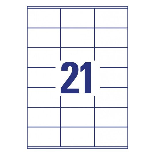 Avery 3481-10 print etiket Hvid Selvklæbende printeretiket