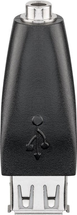 Goobay 93982 kabel kønsskifter USB-A 3.5mm Sort