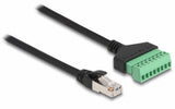 DeLOCK 65975 netværkskabel Sort, Grøn 0,3 m Cat6 U/UTP (UTP)